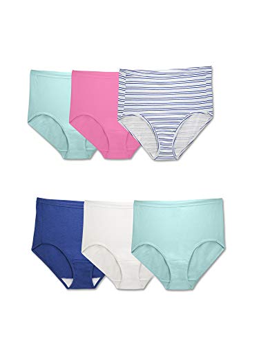 Plus Size Brief - 6 Pack - Comfort Covered Waistband Plus Size Brief - 6 Pack - Comfort Covered Waistband