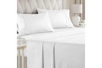 Queen Size Sheet Set - Breathable & Cooling Sheets - Hotel Luxury Bed Sheets - Extra Soft - Deep Pockets - Easy Fit - 4 Piece Set - Wrinkle Free - Comfy – White Bed Sheets - Queens Sheets – 4 PC